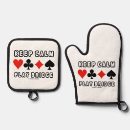 保静遊橋のアドバイス4枚のカードスーツのユーモア 鍋つかみ&鍋敷きセット