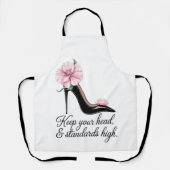 保頭と標準の高いココシャネル エプロン (正面)