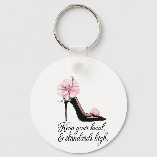 保頭と標準の高いココシャネル キーホルダー (正面)