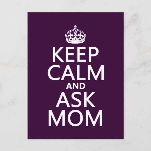 保頼Calmと Mom – 全カラー ポストカード (正面)