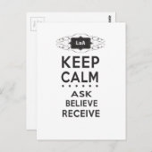 保頼Calm - 信じ, 受信はがき ポストカード (正面/裏面)