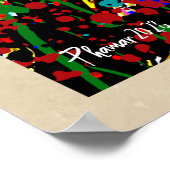 保飛び掛け絵を描(ばちゃばちゃ)跳ねるポスター ポスター (角)