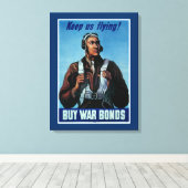 保飛んでいるよ！トスカージー航空兵 キャンバスプリント (インサイチュ (ウッドフロア))