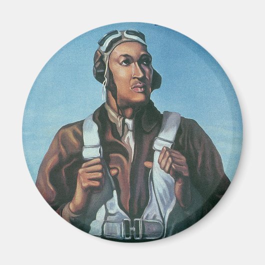 保飛んでいる～Tuskeege Airman マグネット (正面)