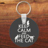 保食べ物を与え猫 キーホルダー (正面)