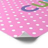 保食べCalm and Cupcakesピック水玉模様ポスター ポスター (角)