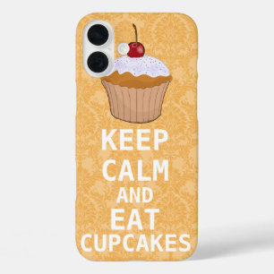 保食べCoral Damask iPhone 16 Plusケース