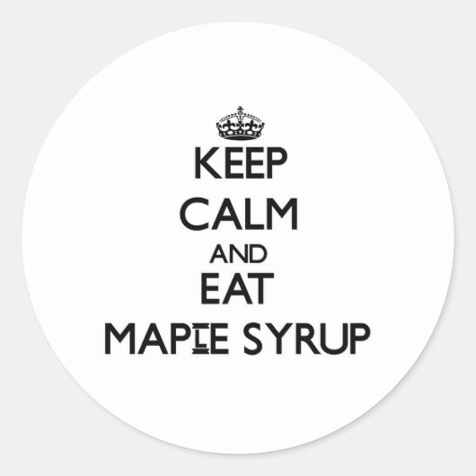 保食べMaple Syrup ラウンドシール (正面)