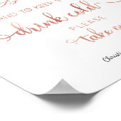 「保飲み口が冷たい」バラ金ゴールド結婚のサイン ポスター (角)