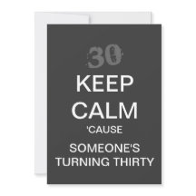 保30歳の誕生日パーティの招待状（暗）