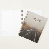 保!霧の森の中の電車のトラックの写真 プランナー手帳 (ディスプレー)