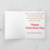 '保 Itバレン実在タイン・デー・ホリデー・カード シーズンカード (内部)