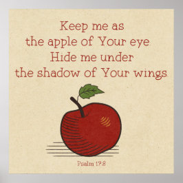 保Apple of  Your Eye Psalm 17:8 ポスター