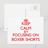 保Boxer Shortsに焦点を当てて冷静に ポストカード (正面/裏面)