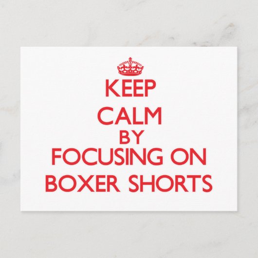 保Boxer Shortsに焦点を当てて冷静に ポストカード (正面)