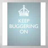 保Buggering On - Ice Blue Poster ポスター (正面)