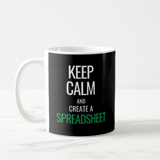保Calmとスプレッドシートの作成 – Excel コーヒーマグカップ (左)