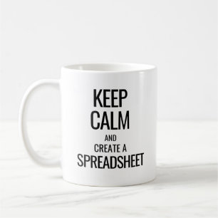 保Calmとスプレッドシートの作成 – Excel コーヒーマグカップ