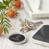保Calmとテキストの追加Keychainのパーソナライズ キーホルダー (側面)