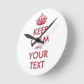保CALMとテキスト ラウンド壁時計 (傾斜)