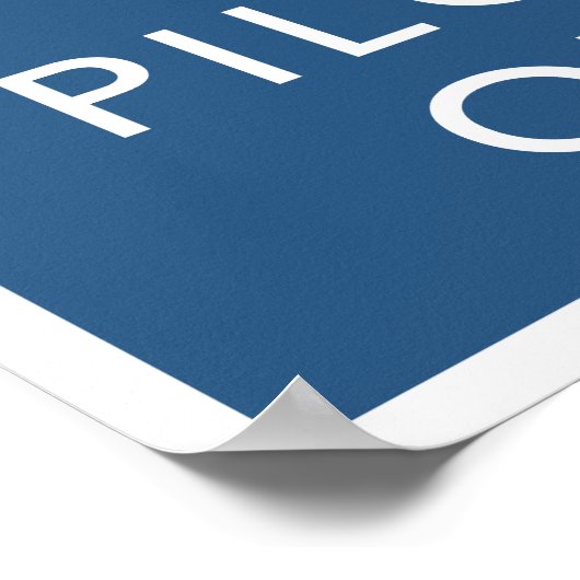 保CalmとパイロットオンSteampunk Dirightable - Blue ポスター (角)