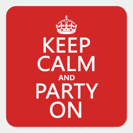 保Calmとパーティーオン（任意の色） スクエアシール (正面)