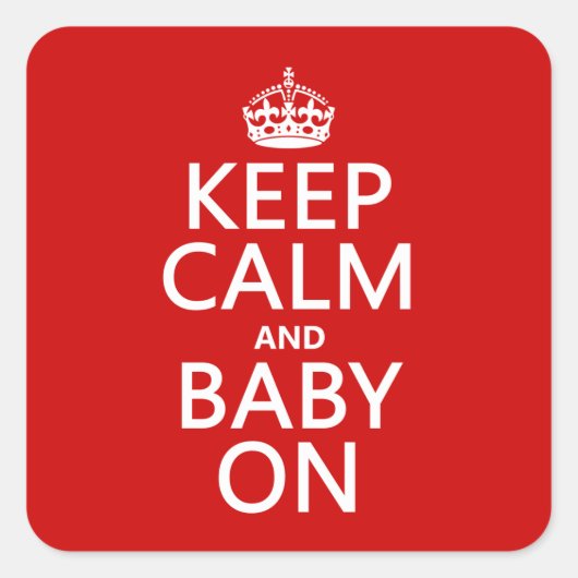 保Calmとベビーオン(任意の色) スクエアシール (正面)