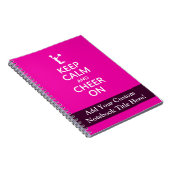 保Calmと応援オン、チアリーダーピンク ノートブック (右側)