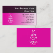 保Calmと応援オン、チアリーダーピンク 名刺 (正面/裏面)