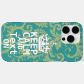 保CALMと文字変更ティール(緑がかった色)任意の色 Case-Mate iPhoneケース (裏面 (横))