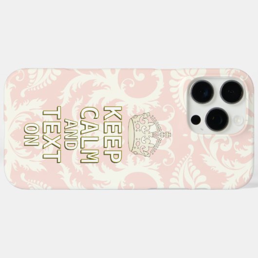 保CALMと文字変更ティール(緑がかった色)任意の色 Case-Mate iPhoneケース (裏面 (横))