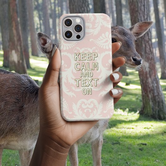 保CALMと文字変更ティール（緑がかった色）任意の色 Case-Mate iPhoneケース