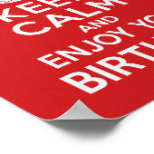 保Calmと楽しむあなたの誕生日おもしろい- Red Post ポスター (角)