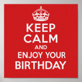 保Calmと楽しむあなたの誕生日おもしろい- Red Post ポスター (正面)