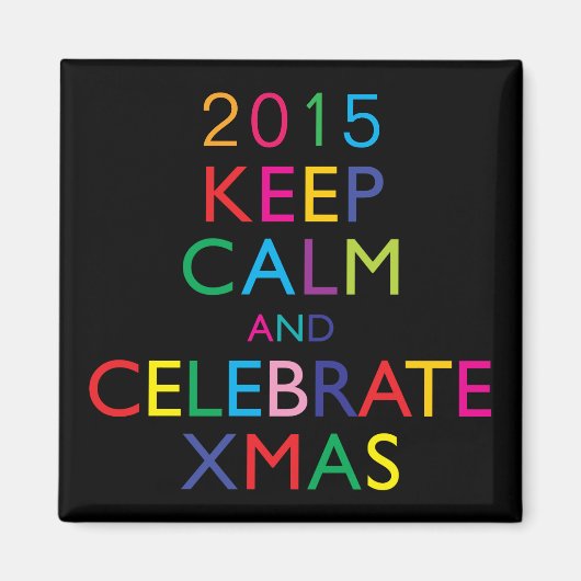 保CALMと祝クリスマス-テンプレート年 マグネット (正面)