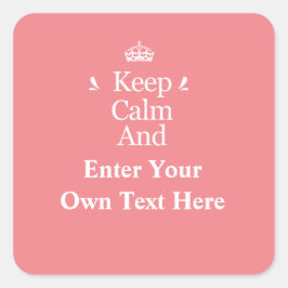 保Calmと自分の文字を追加パーソナライズされたする スクエアシール