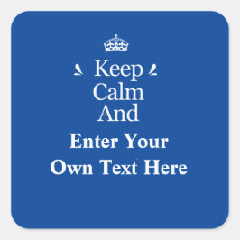 保Calmと追加文字パーソナライズされたBlue スクエアシール