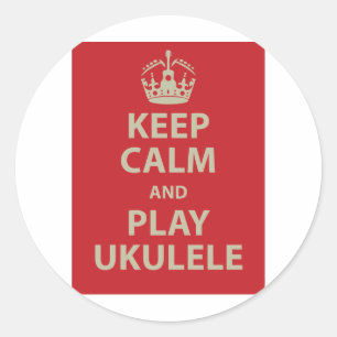 保Calmと遊Ukulele ラウンドシール