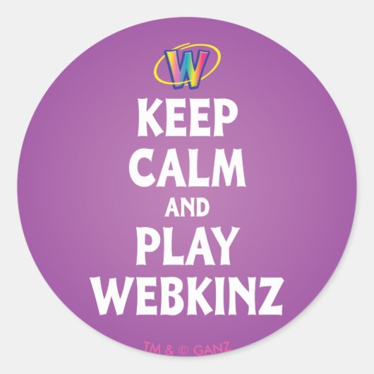 保Calmと遊Webkinz ラウンドシール (正面)