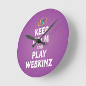 保Calmと遊Webkinz ラウンド壁時計 (傾斜)