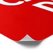 保Calmと運サイコロポスター（d6、赤） ポスター (角)