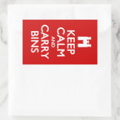 保Calmと運Bins 長方形シール (バッグ)