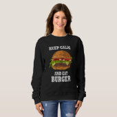 保Calmと食べBurger Cheeseburgerグラフィック スウェットシャツ (正面フル)