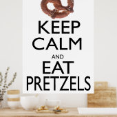 保Calmと食べPretzels ポスター (キッチン)