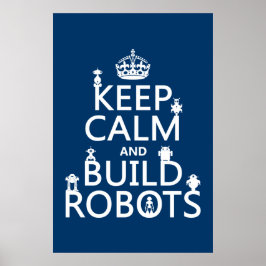 保CalmとBuild Robots (任意の色) ポスター