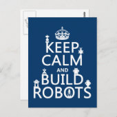 保CalmとBuild Robots （任意の色） ポストカード (正面/裏面)