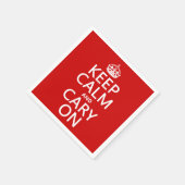 保CalmとCary On （任意の色） スタンダードカクテルナプキン (角)