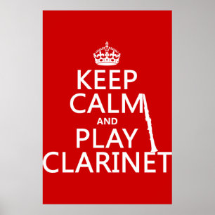 保CalmとClarinet (任意の背景色) ポスター