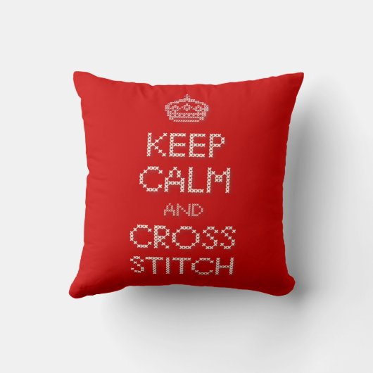 保CalmとCross Stitch クッション (裏面)