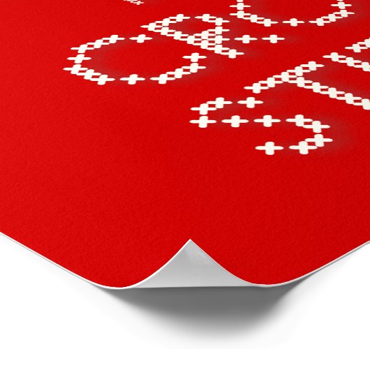 保CalmとCross Stitch ポスター (角)